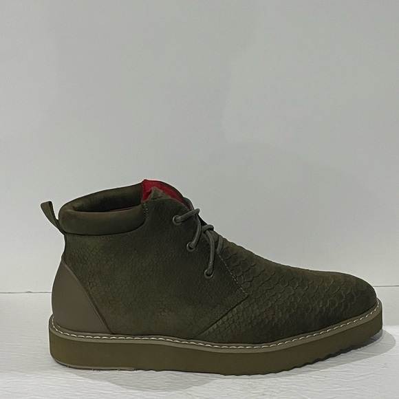 Tayno boot shoes ankle casual Oxford olive thick sole - Picture 2 of 5
